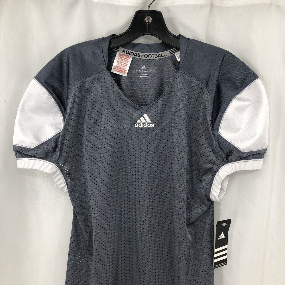 Adidas Boys Press Coverage Football Jersey Gray AZ9311 Youth XL NWT